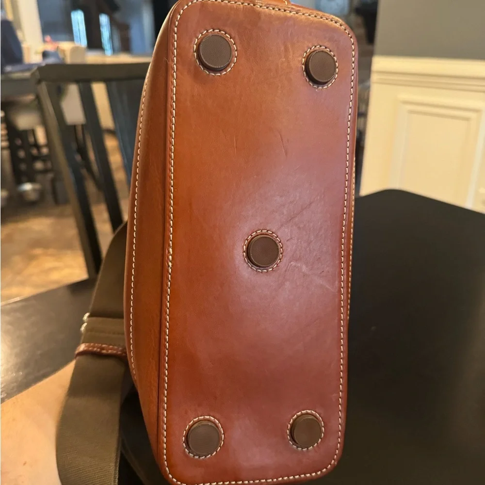 Dooney & Bourke Cognac Brown Leather Satchel